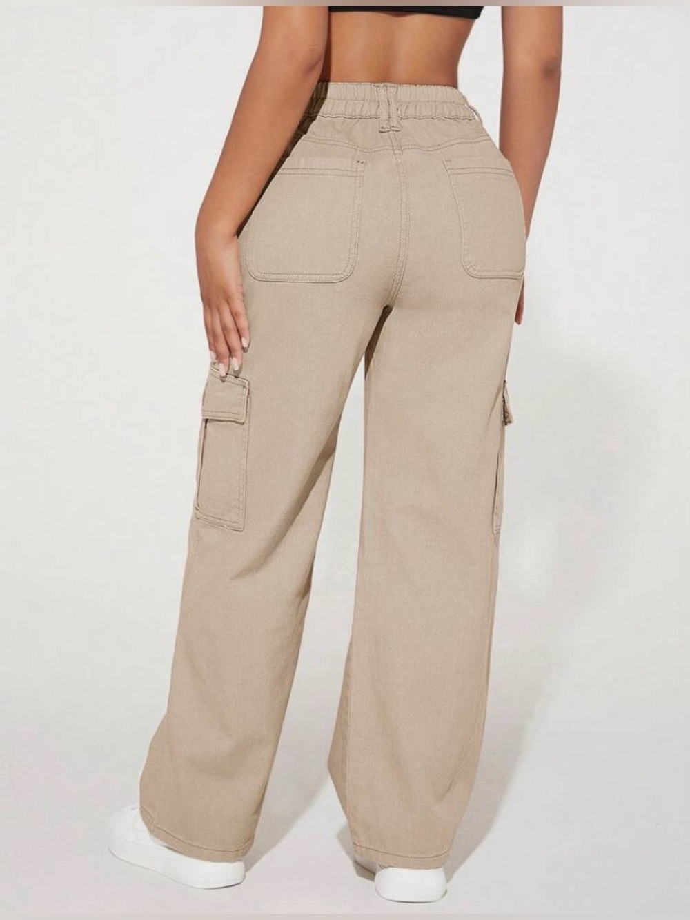 High-Rise Wide-Leg Cargo Pants - Picture 2 of 7